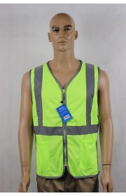 60535# Zipper thin vest with pockets